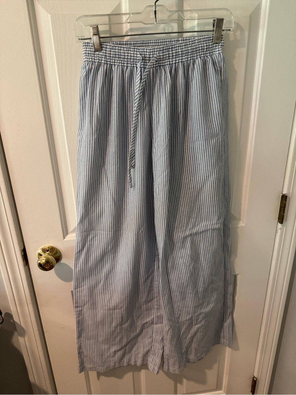 Princess Polly Blue & White Striped Wide Leg Pants ✨